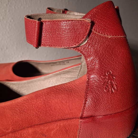 Fly London "Bana661Fly" Red Shoes - Picture 2 of 8